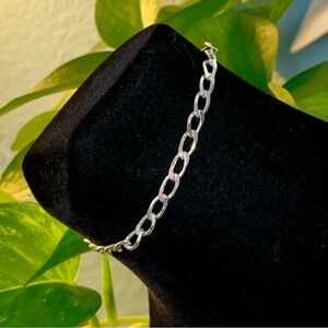 Milor Italy Sterling Silver Chain Bracelet, 7”